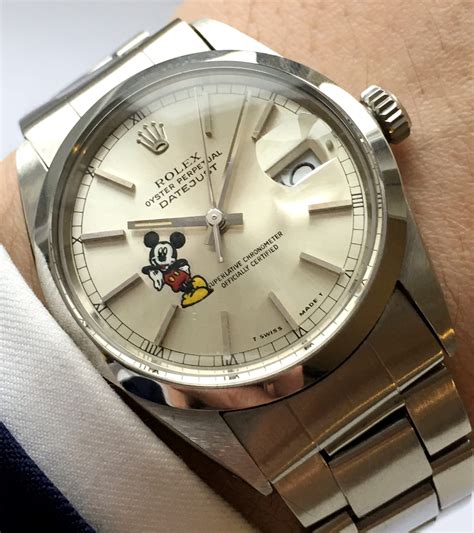 rolex datejust mickey mouse dial|When Rolex meets Mickey Mouse .